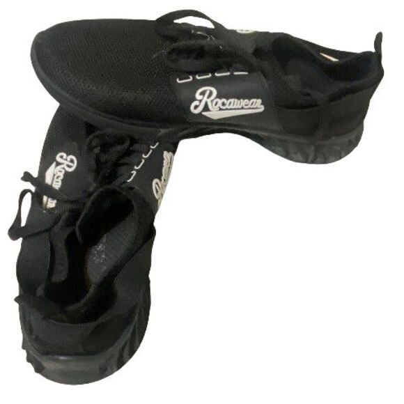 Womens Sneakers  Size 7 Comfort Shoes Black Mesh Rocawear - Picture 4 of 6